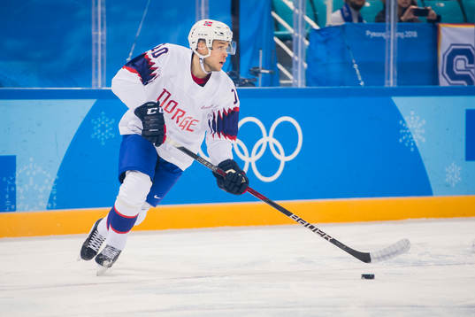 Mattias Nørstebø of Norway in the Men's Ice Hockey