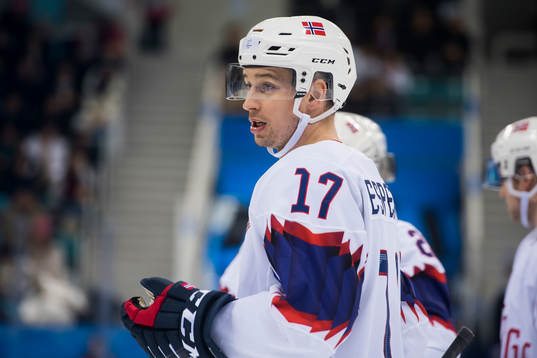 Stefan Espeland of Norway in the Men's Ice Hockey