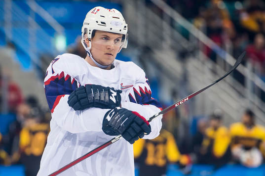 Ludvig Hoff of Norway in the Men's Ice Hockey Preliminary