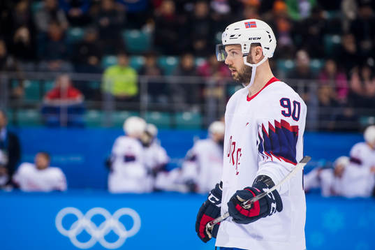 Daniel Sørvik of Norway in the Men's Ice Hockey