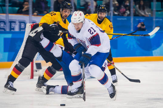 Steffen Thoresen of Norway in the Men's Ice Hockey
