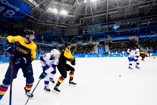 Mathis Olimb of Norway in the Men's Ice Hockey Preliminary