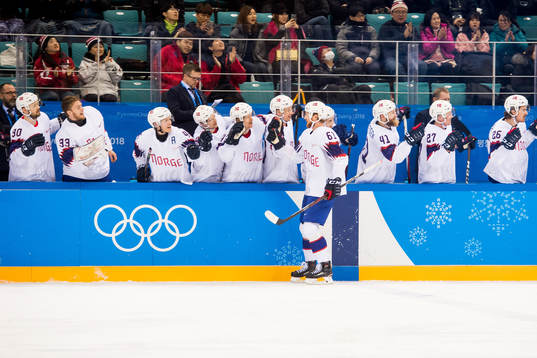 Alexander Reichenberg of Norway celebrates 1-1 in the Men's