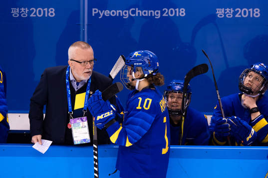 GLeif Boork, head coach and Emilia Ramboldt of Sweden in