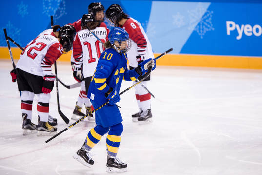 Emilia Ramboldt of Sweden looks dejected