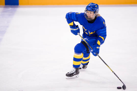 Johanna Olofsson of Sweden in the Women's Ice Hockey