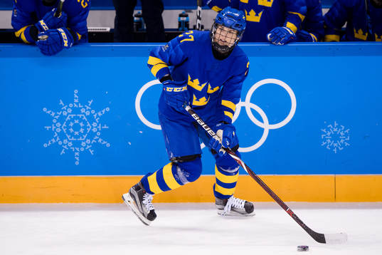 Emma Nordin of Sweden in the Women's Ice Hockey