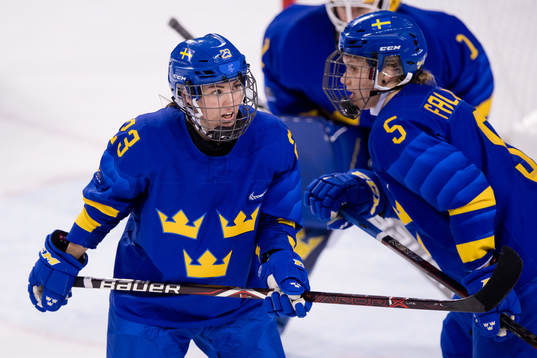 Rebecca Stenberg of Sweden in the Women's Ice Hockey