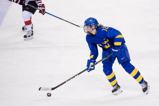 Maja Nylén-Persson of Sweden in the Women's Ice Hockey
