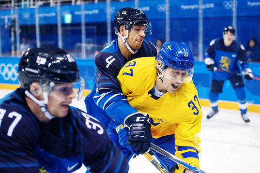 Tommi Kivistö of Finland and John Norman of Sweden in the