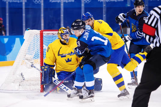 Julius Junttila and Jarno Koskiranta of Finland in front of