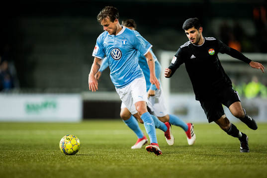 Malmö FFs Eric Larsson och Dalkurds Rewan Amin