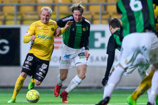 Elfsborgs Simon Lundevall och GAIS Marcus Bergholtz