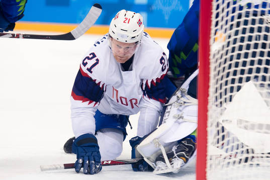 Steffen Thoresen of Norway in the Men's Ice Hockey Playoff
