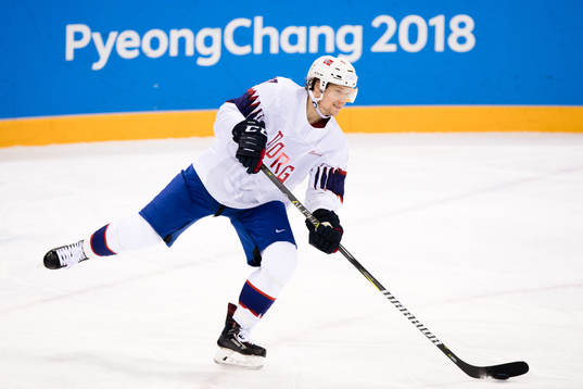 Aleksander Bonsaksen of Norway in the Men's Ice Hockey