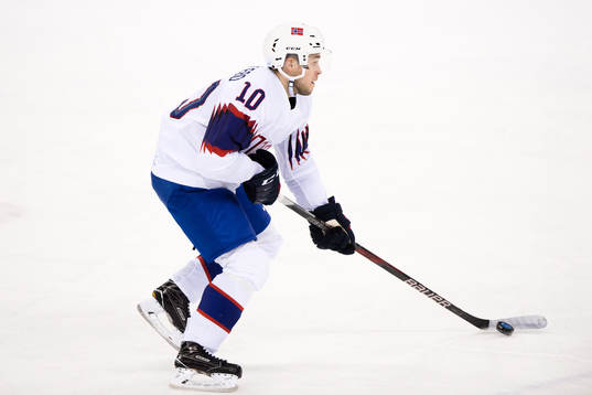 Mattias Nørstebø of Norway in the Men's Ice Hockey