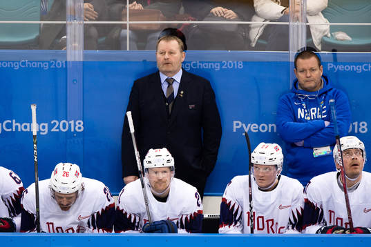 Petter Thoresen, head coach of Norway  looks dejected in