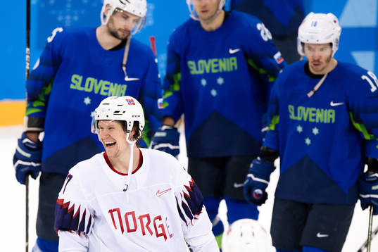Aleksander Bonsaksen of Norway celebrates