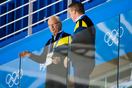 H.M Carl XVI Gustaf, King of Sweden, at the stands