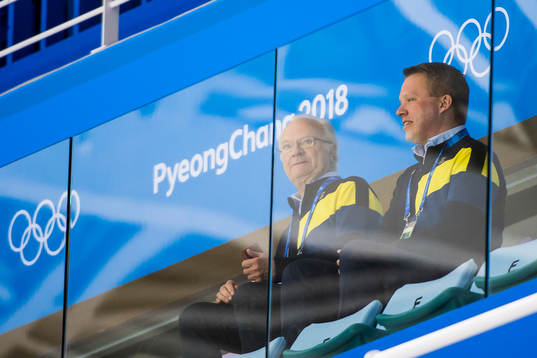 H.M Carl XVI Gustaf, King of Sweden, at the stands