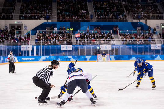 General view in the Women's Ice Hockey Classification match