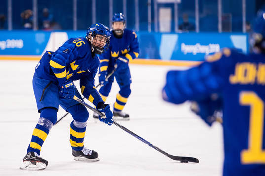 Hanna Olsson of Sweden in the Women's Ice Hockey