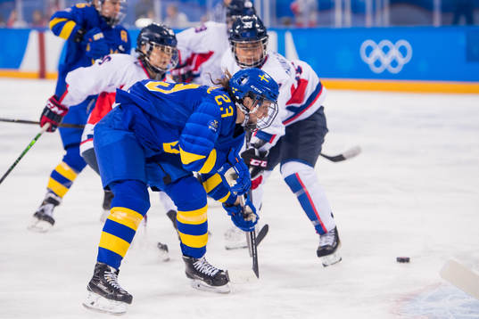 Rebecca Stenberg of Sweden in the Women's Ice Hockey