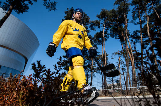 Fredrik Pettersson of Sweden arrives prior a training