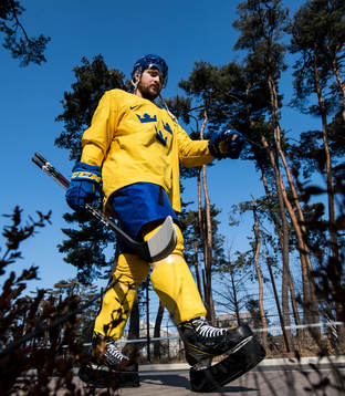 Mikael Wikstrand of Sweden arrives prior a training session