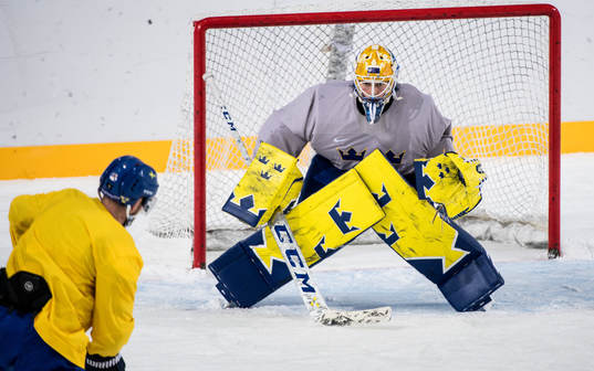 Goaltender Magnus Hellberg of Sweden
