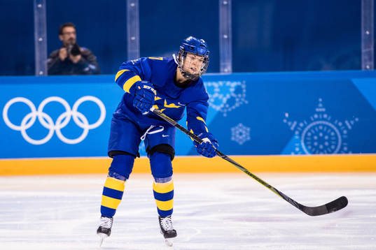 Johanna Olofsson of Sweden in the Women's Ice Hockey