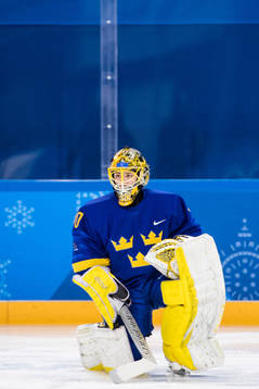 Goaltender Minatsu Murase of Sweden in the Women's Ice