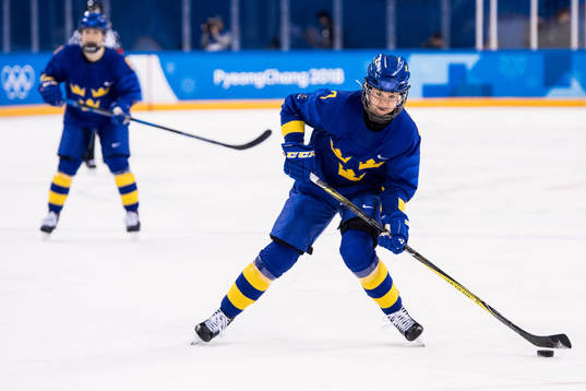 Johanna Olofsson of Sweden in the Women's Ice Hockey