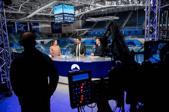 Karin Frick, Ice Hockey expert Peter Forsberg at Eurosport