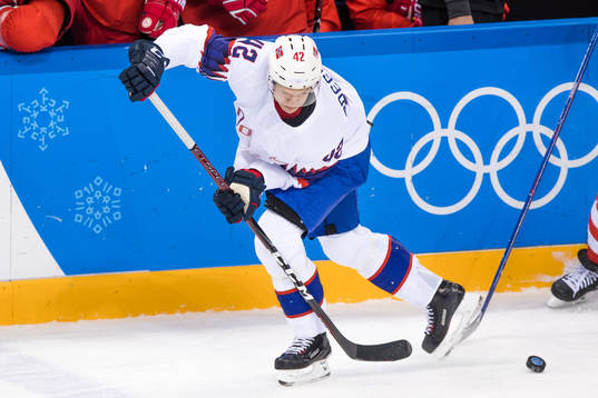 Henrik Ødegaard of Norway in the Men's Ice Hockey