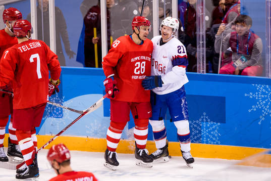 Andrei Zubarev Of Russia (OAR) and Steffen Thoresen of