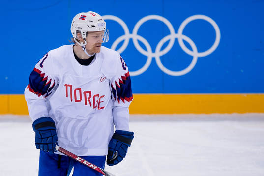 Steffen Thoresen of Norway in the Men's Ice Hockey