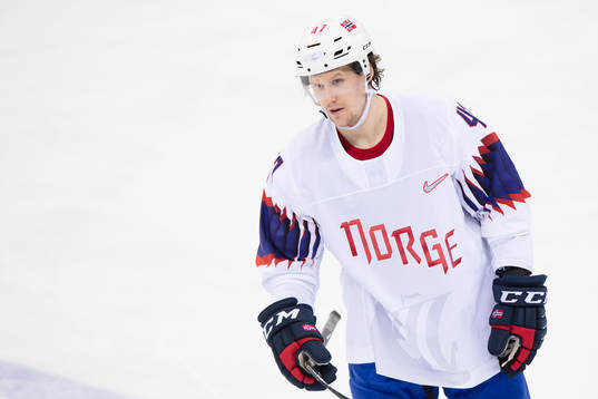 Aleksander Bonsaksen of Norway in the Men's Ice Hockey