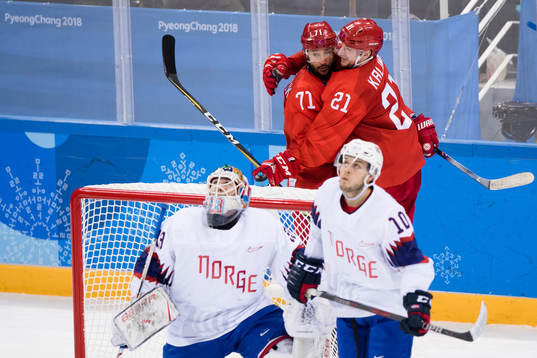Ilya Kovalchuk and Sergei Kalinin Of Russia (OAR)