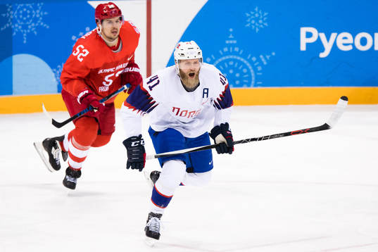 Sergei Shirokov Of Russia (OAR) and Patrick Thoresen of