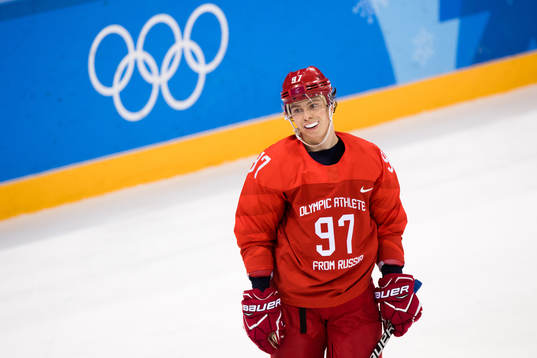 Nikita Gusev Of Russia (OAR)  in the Men's Ice Hockey