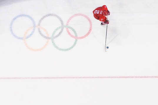 Artyom Zub of the OAR in the Men's Ice Hockey Quarterfinal
