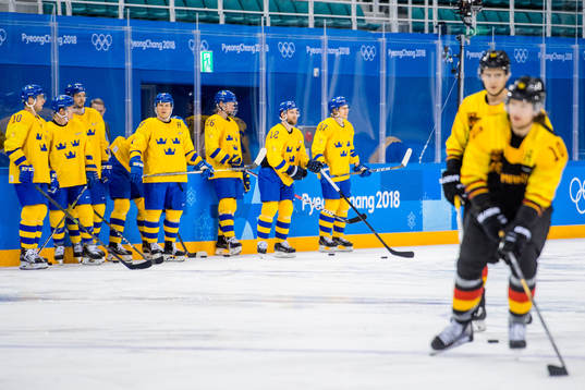 Team Sweden prior the Men's Ice Hockey Quarterfinals game