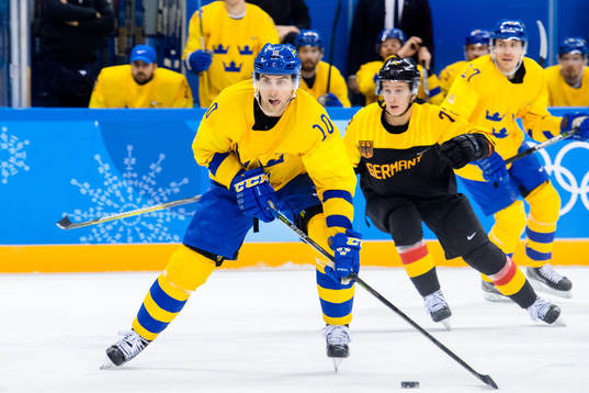 Joakim Lindström of Sweden in the Men's Ice Hockey