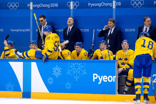 The Swedish team looks dejected