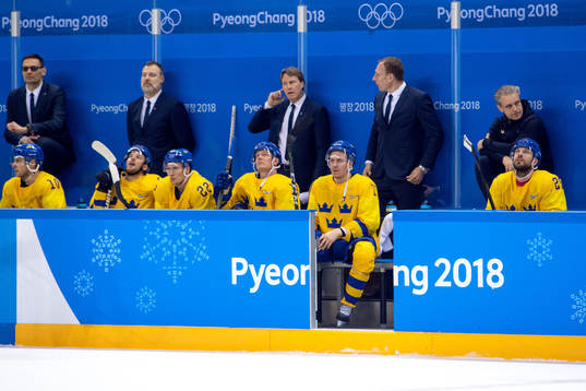 The Swedish team looks dejected