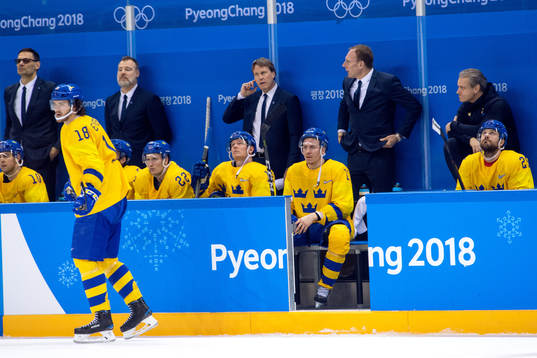 The Swedish team looks dejected