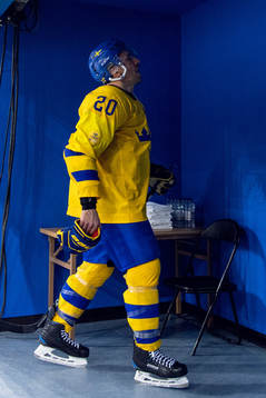 Joel Lundqvist of Sweden looks dejected