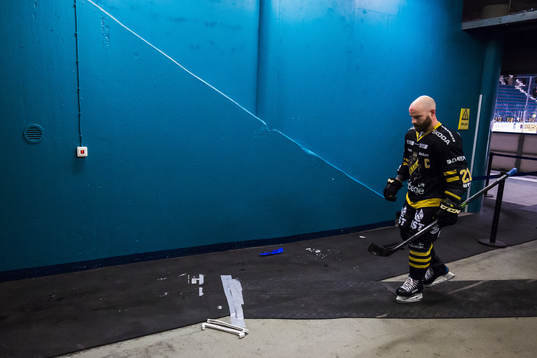 s Christian Sandberg innan ishockeymatchen i
