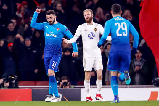 Arsenals Sead Kolasinac jublar